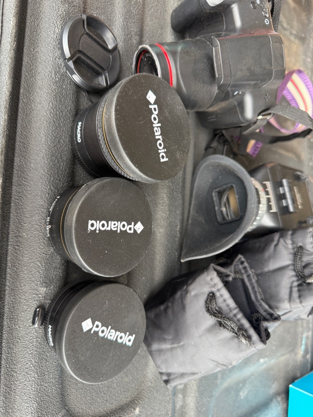 Polaroid Black Lens Caps and Camera Accessories